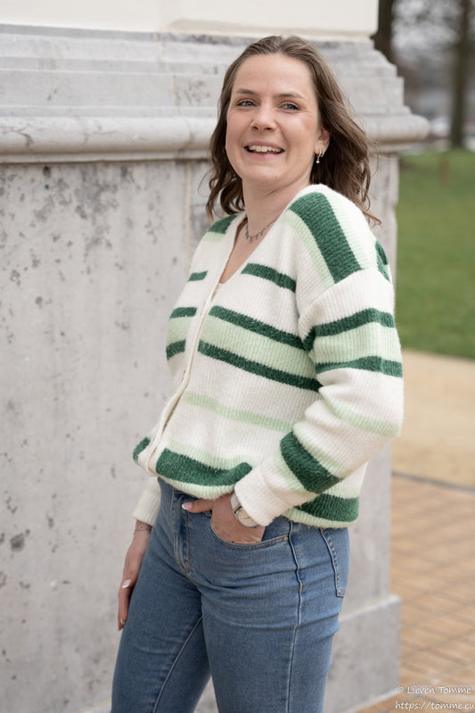 Striped green sweater
